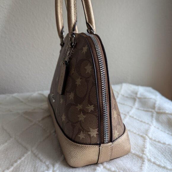 COACH MINI SIERRA SATCHEL IN SIGNATURE CANVAS WITH POP STAR PRINT - Picture 5 of 13